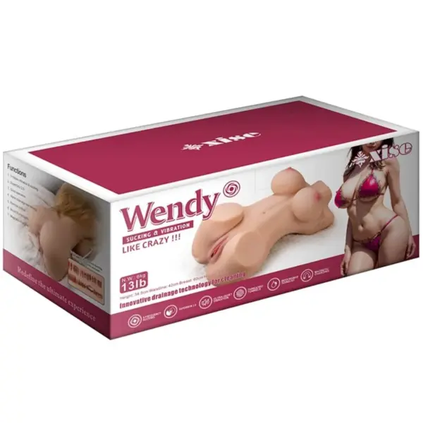 XISE - Wendy Sucking Torso Femenino con Vibración y Control Remoto - Imagen 10