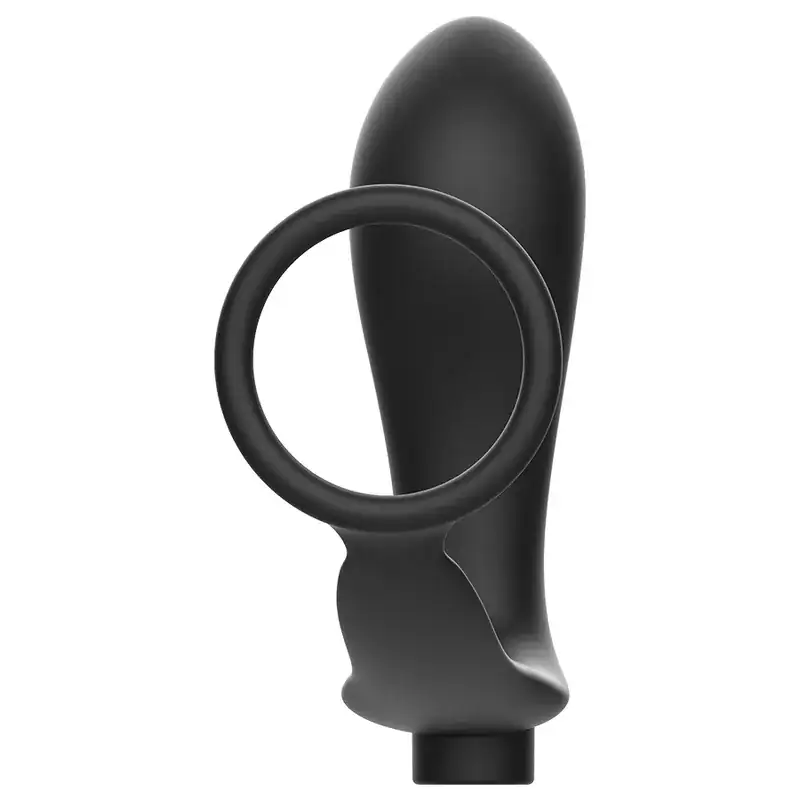 ADDICTED TOYS - Anilla Pene con Plug Anal Control Remoto Negro Recargable - Imagen 6