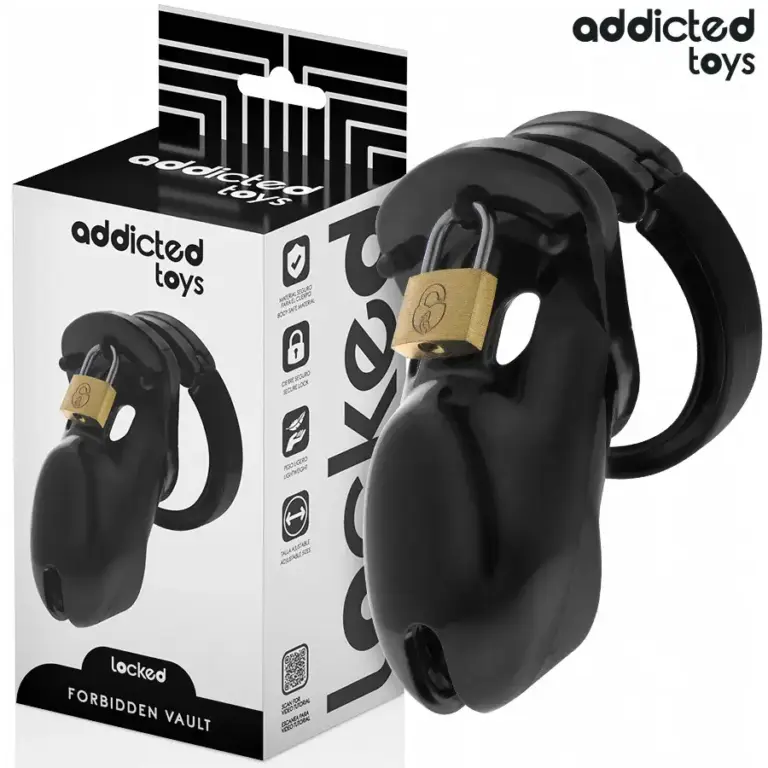 ADDICTED TOYS LOCKED - Jaula de castidad 10 cm para control absoluto