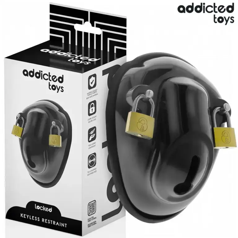 ADDICTED TOYS LOCKED - Jaula de castidad keyless 11,5 cm