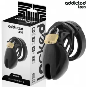 ADDICTED TOYS LOCKED - Jaula de castidad Obsidian Hold Talla S