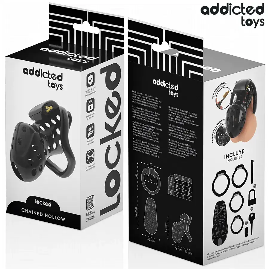 ADDICTED TOYS LOCKED - Jaula de castidad para pene 10,5 cm - Imagen 6