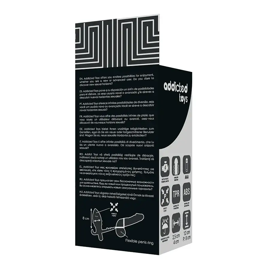 ADDICTED TOYS - Plug Anal con Anilla Doble Negro - Imagen 6