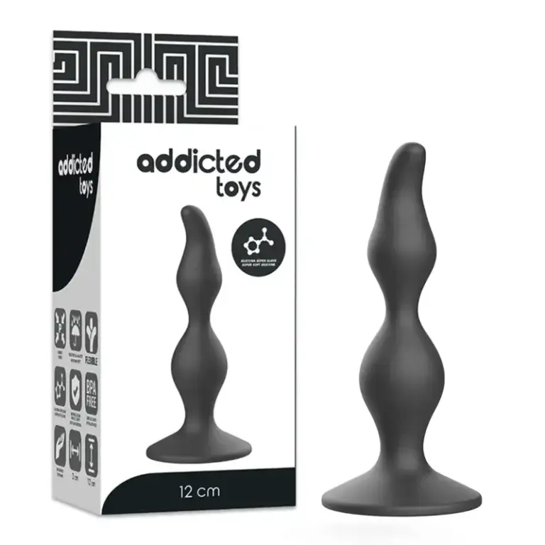 ADDICTED TOYS - Plug Anal Negro de 12 cm para Principiantes