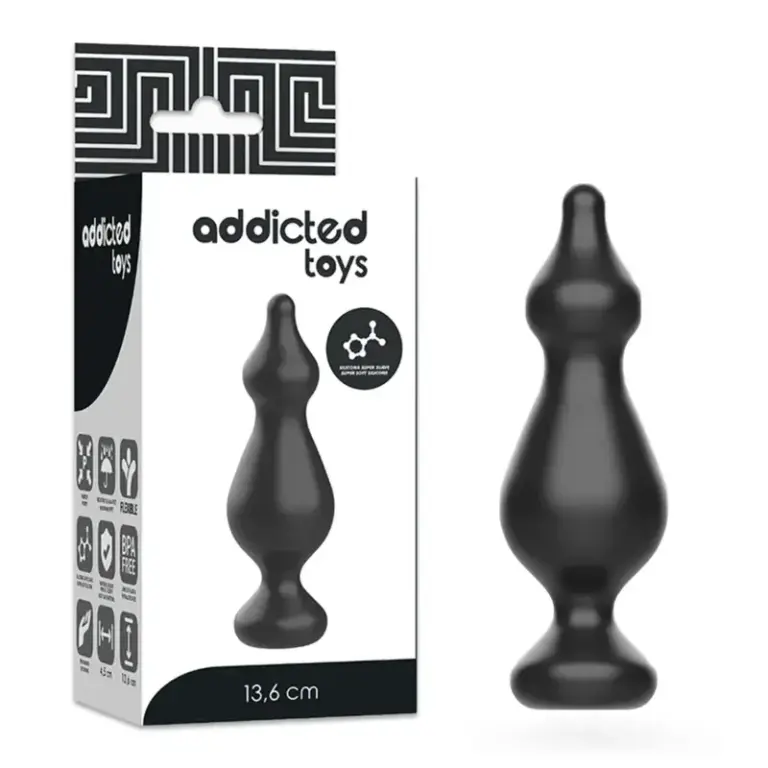 ADDICTED TOYS - Plug Anal Negro de 13.6 cm para Principiantes