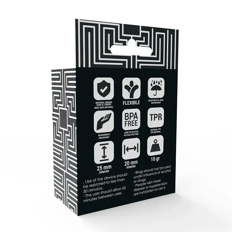 ADDICTED TOYS - Set de 3 Anillos Pene Negro para Placer Extremo - Imagen 5