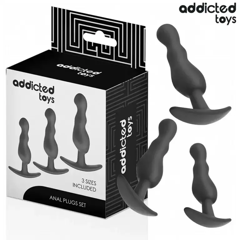 ADDICTED TOYS - Set de 3 Plugs Anales de Silicona Modelo 1