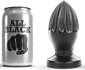 ALL BLACK - Buttplug anal 12 cm de PVC hipoalergénico