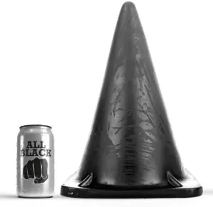 ALL BLACK - Buttplug triangular 30 cm para un placer anal excepcional