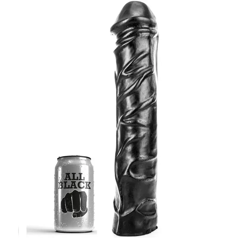 ALL BLACK - Dildo Gigante Fisting Suave 32 CM para Aventuras Íntimas