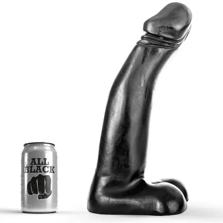 ALL BLACK - Dildo Realista Negro Fisting 29 cm para Placer Infinito