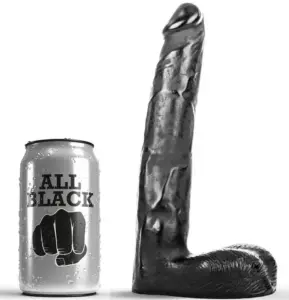 ALL BLACK - Dildo Realístico 21 cm para Placer Inigualable