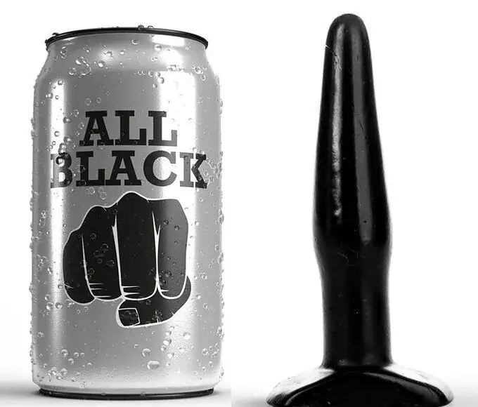 ALL BLACK - Plug negro para placer anal de 11 cm