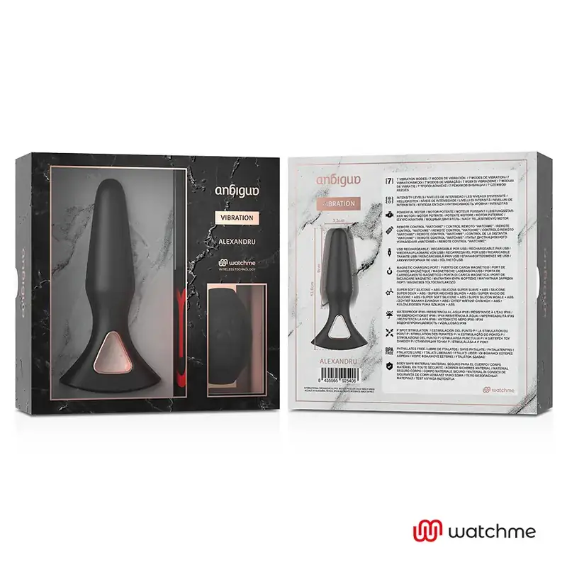 ANBIGUO - Watchme Control Remoto Vibrador Plug Anal Alexandru: Placer Sin Límites - Imagen 4