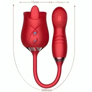 ARMONY - Delight Flower Vibrador & Bumping con Lengua Rojo