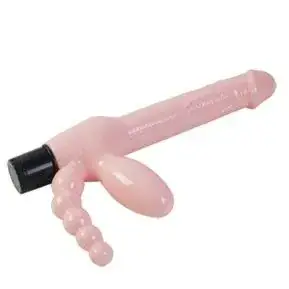 BAILE - Arnés sin cuerda TPR con vibración y estimulación anal 25.4 cm