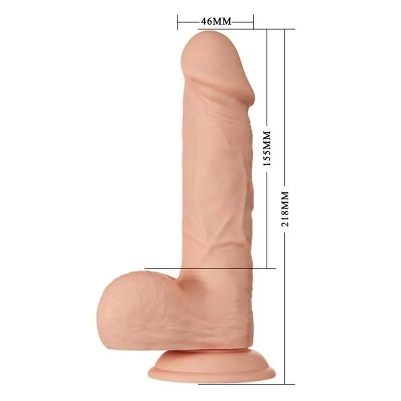 BAILE - Beautiful Encounter Bahamut Dildo Realístico Flexible 21.8 cm Natural - Imagen 6
