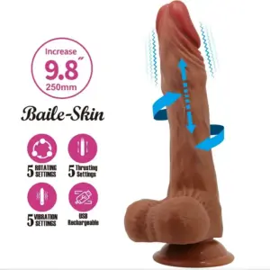 BAILE - Dildo Realístico 25 cm Natural con Tecnología Avanzada