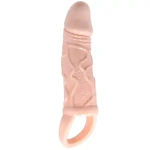 BAILE - Funda extensora pene con vibración y strap para testículos 13.5 cm