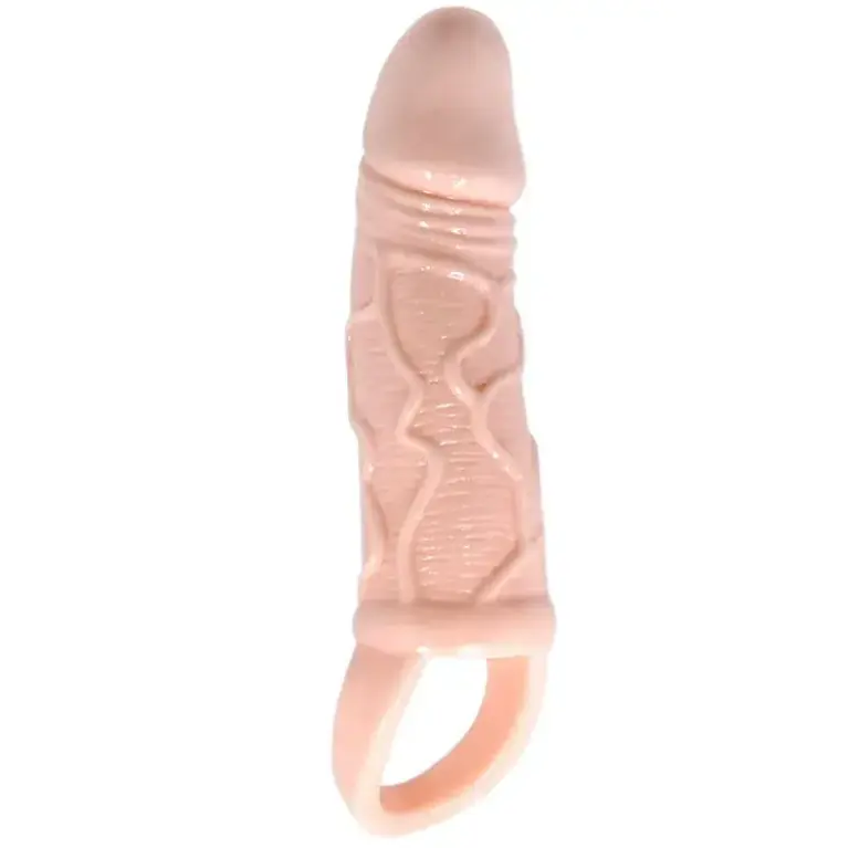 BAILE - Funda extensora pene con vibración y strap para testículos 13.5 cm