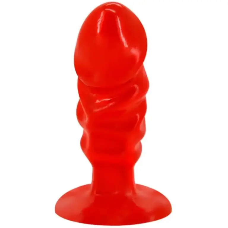 BAILE - Plug Anal Unisex con Ventosa Rojo para Estimulación P G y G
