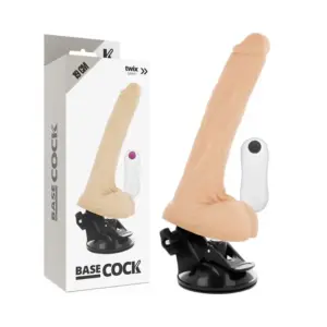 BASECOCK - Vibrador Realístico Control Remoto Natural 19 cm - 4 cm
