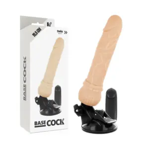 BASECOCK - Vibrador Realístico Control Remoto Natural 19.5 cm -O- 4 cm