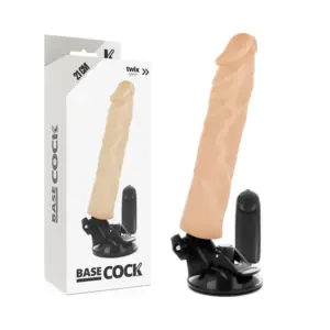BASECOCK - Vibrador Realístico Control Remoto Natural 21 cm