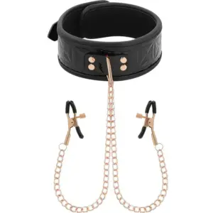 BEGME - Black Edition Collar con Cadena y Pinzas para Pezones