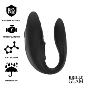Brilly Glam - Vibrador control remoto para parejas con pulsaciones