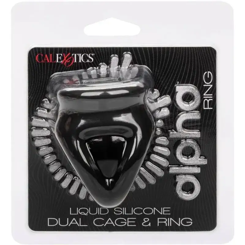 CalExotics - Alpha Anillo de Jaula Doble Negro para Placer Extremo - Imagen 2