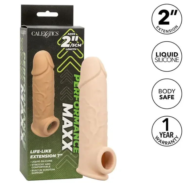 CALEXOTICS - Performance Maxx Extensión Realista 7 Piel Claro para un Placer Aumentado