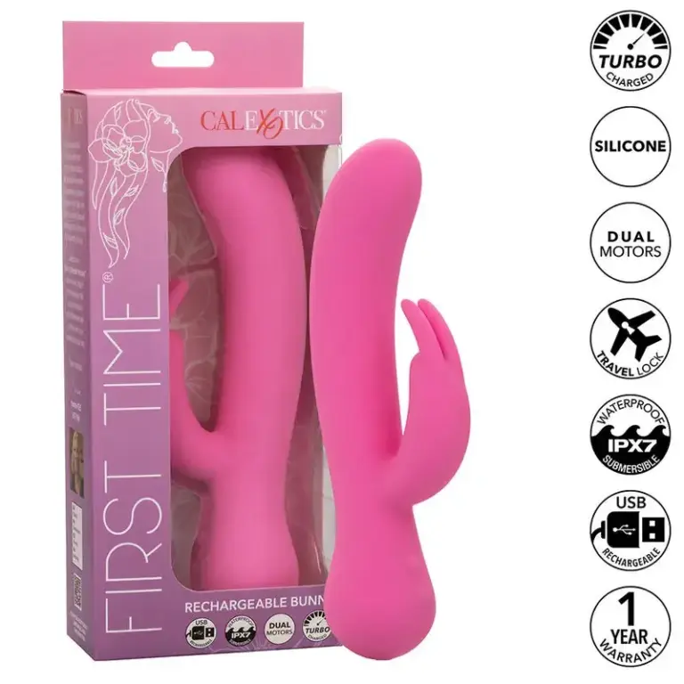 CALEXOTICS - Vibrador rabbit recargable rosa para el placer absoluto