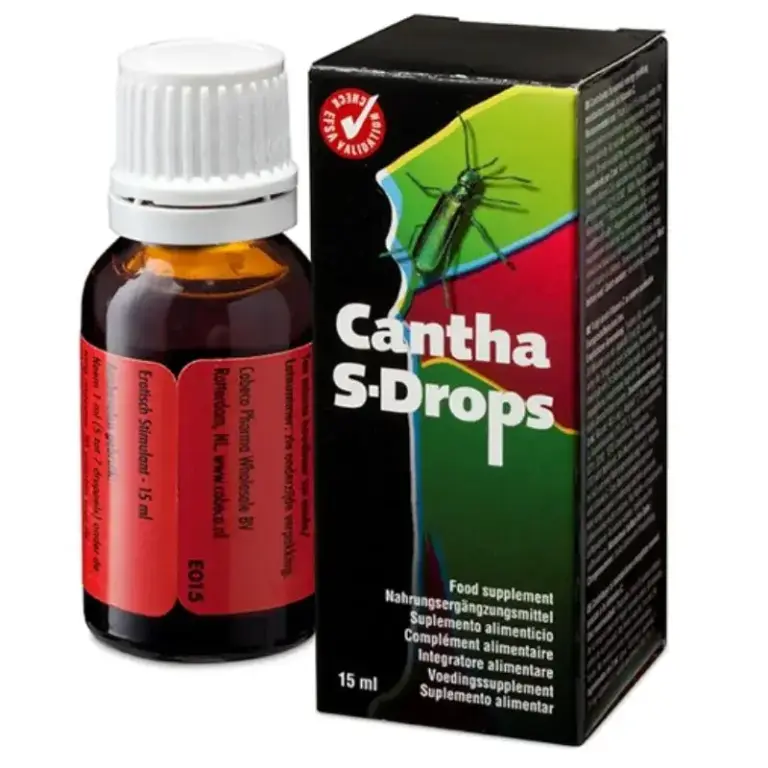 Cantha S-Drops – Complemento alimenticio con L-Arginina y Vitamina C para un rendimiento sexual superior