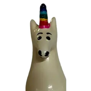CONDOMERIE - PRESERVATIVO DECORATIVO PINTADO A MANO ARCOÍRIS UNICORNIO