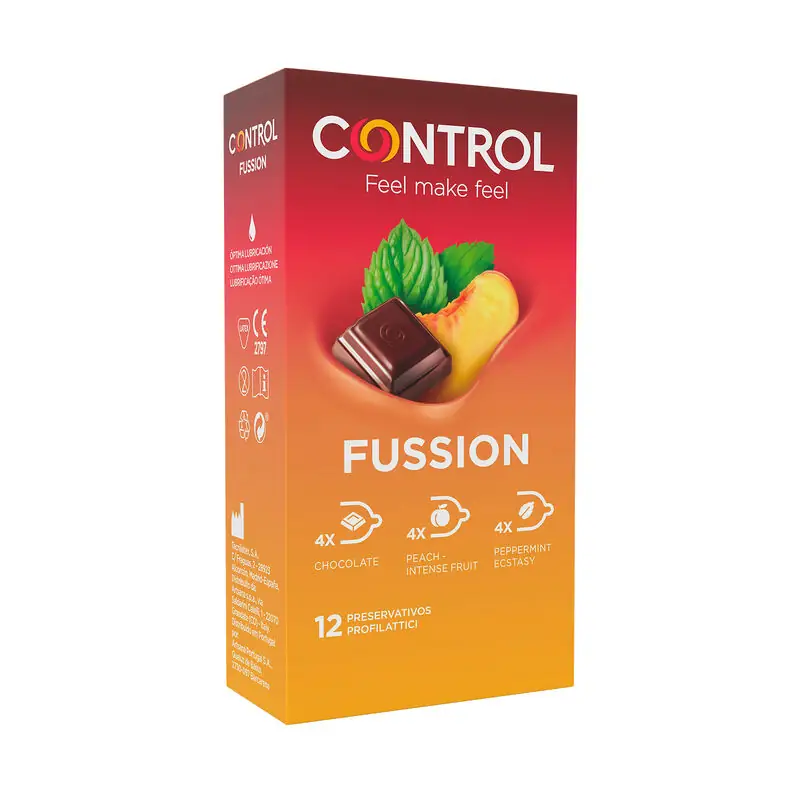 CONTROL - FUSSION PRESERVATIVOS 12 UNIDADES: Aromas Afrodisíacos para Momentos Especiales