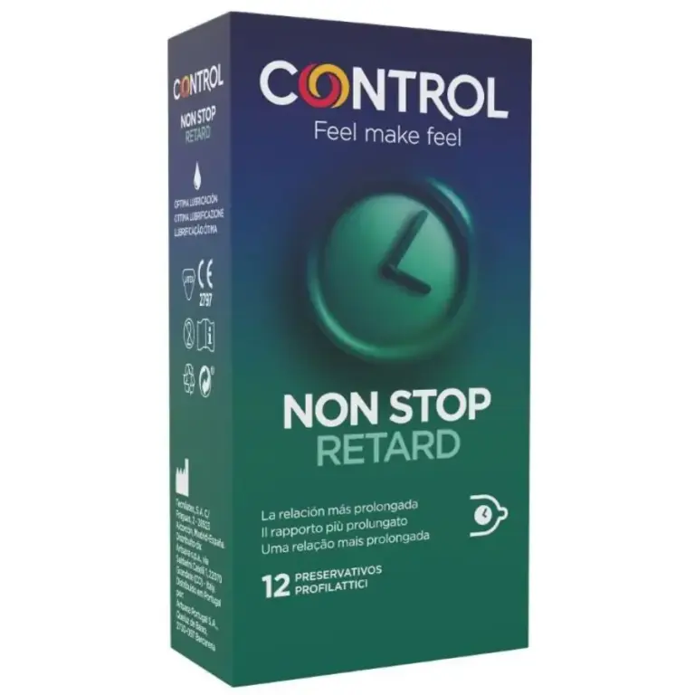 CONTROL - Non Stop Retard Preservativos 12 Unidades para Largo Placer