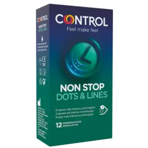 CONTROL - Nonstop Puntos y Estrías Preservativos 12 Unidades - Placer Prolongado
