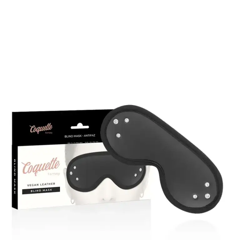 Coquette Chic Desire - Antifaz de cuero vegano para BDSM