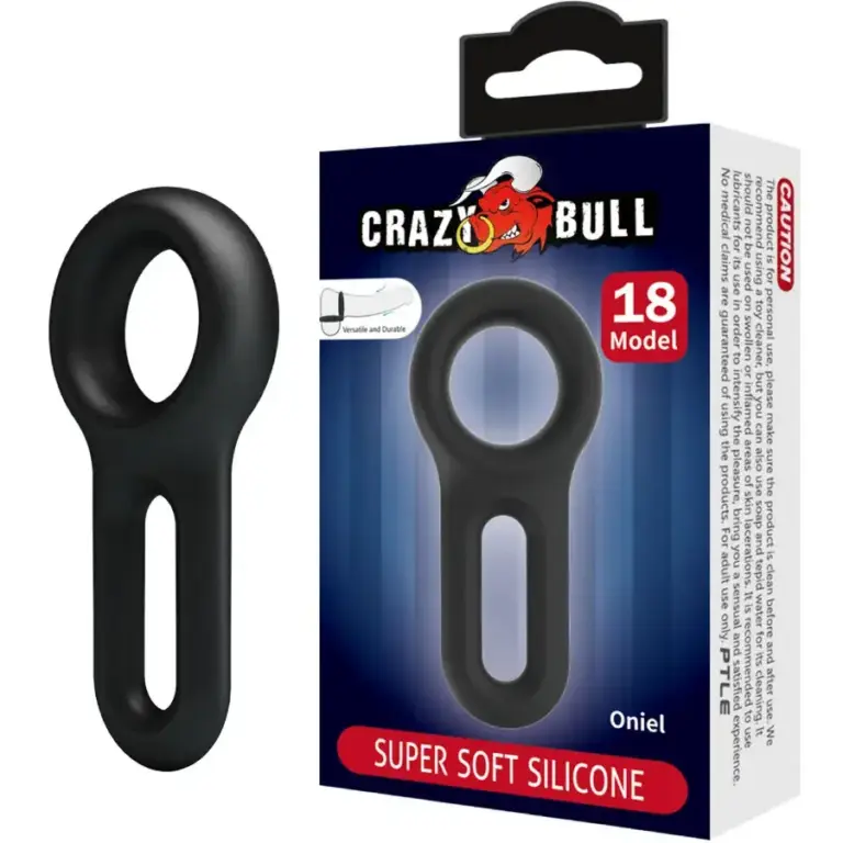 Crazy Bull - Anillo de Silicona Modelo 18 para el Placer Masculino