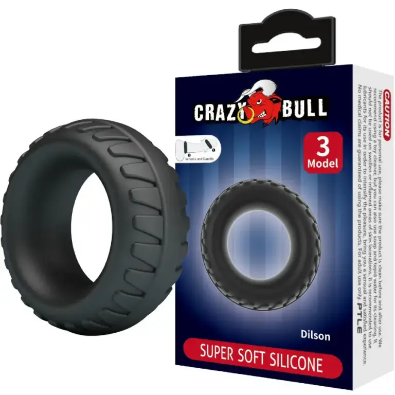 Crazy Bull - Dilson Anillo Silicona Modelo 3 para Placer Masculino