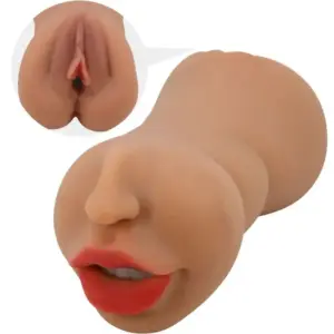 CRAZY BULL - Masturbador Doble Boca y Vagina Natural