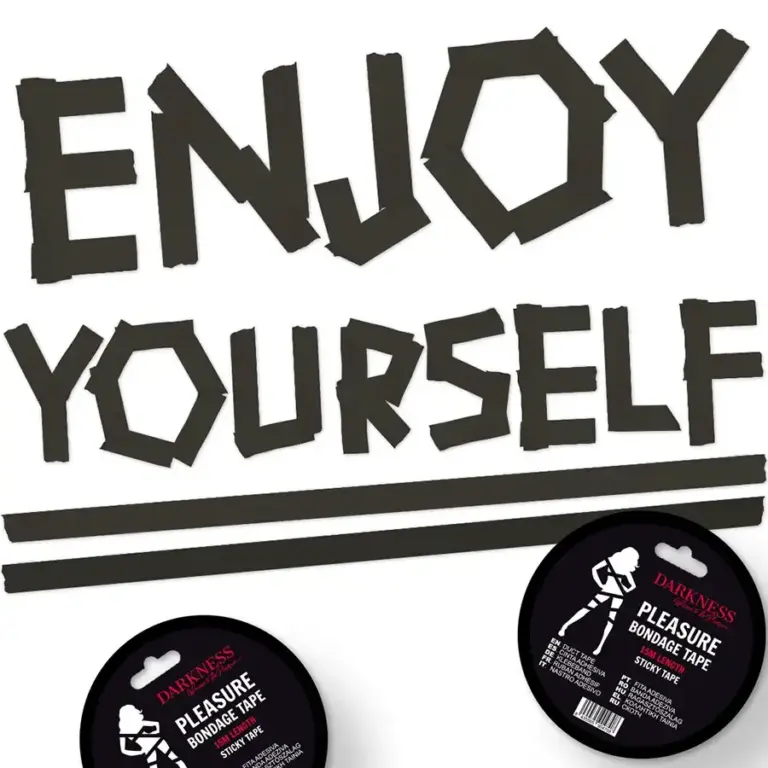 Darkness - Cinta para Bondage Negro Adhesiva 15M