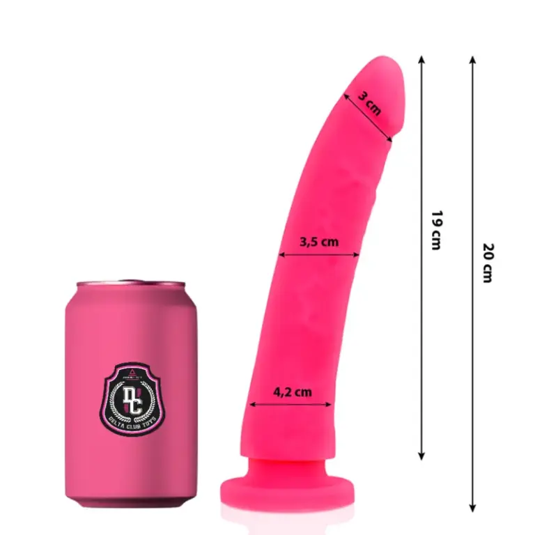 DELTA CLUB - Dildo Realista Rosa Silicona Médica 20 cm -O- 4 cm