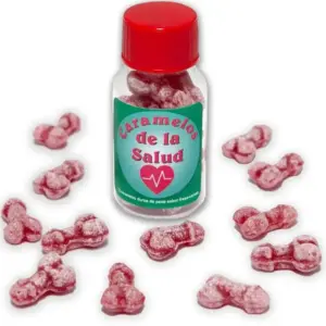 Diablo Picante - 12 Caramelos de la Salud en Forma de Pene Sabor Fresa/Cereza