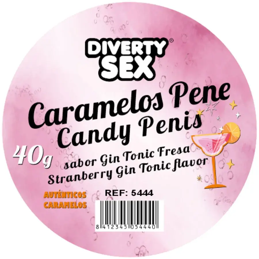 Diablo Picante - 20 Caramelos con Forma de Pene Sabor Gin Tonic