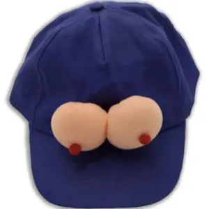 Diablo Picante - Gorra con tetas azul para fiestas
