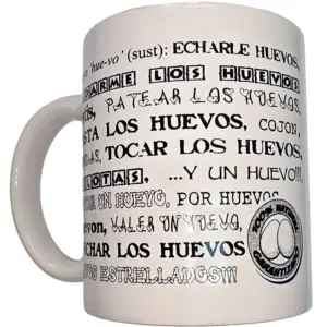 DIABLO PICANTE - TAZA BLANCA DE SINÓNIMOS HUEVOS 370 ML