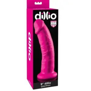 Dillio - Dildo con Ventosa Rosa 22.9 cm para Placer Inigualable