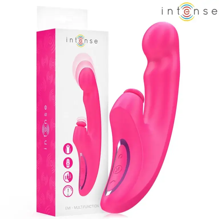 EMI - Vibrador multifuncional 3 en 1 rosa con 10 vibraciones